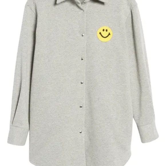 So cute 😊 RARE Joshua Sanders X Smiley collared sweatshirt Button up Size small - Picture 2 of 8